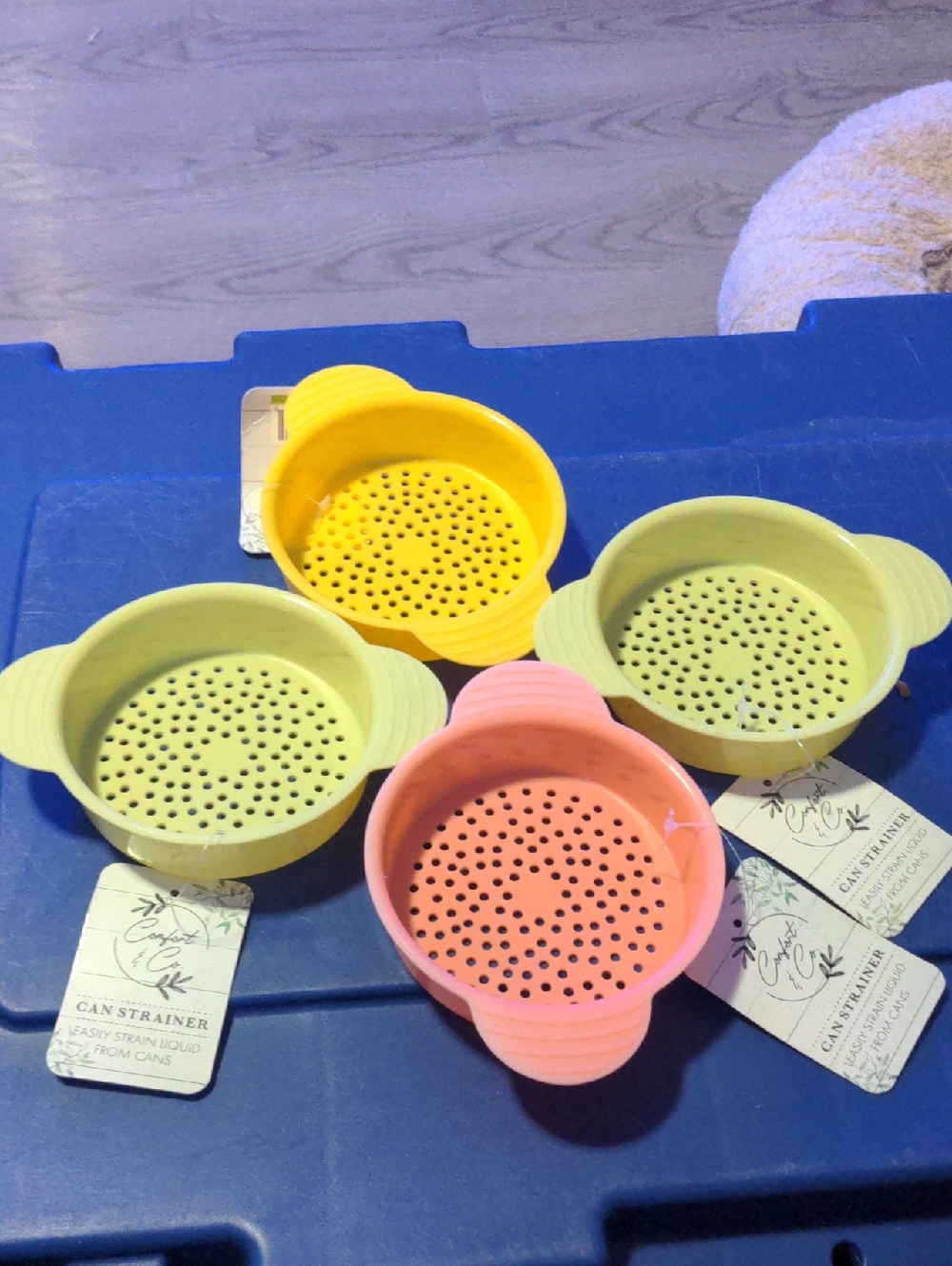 Colorful Plastic Can Strainers - Set of 4